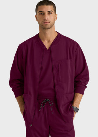 Greys Anatomy Men's Three Pocket High Open V-Neck Scrub Top