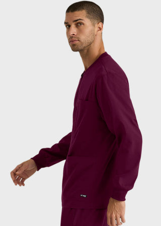 Greys Anatomy Men's Three Pocket High Open V-Neck Scrub Top