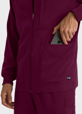 Greys Anatomy Men's Three Pocket High Open V-Neck Scrub Top