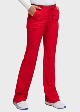 HeartSoul Women's Petite Heart Breaker Low-Rise Drawstring Scrub Pant