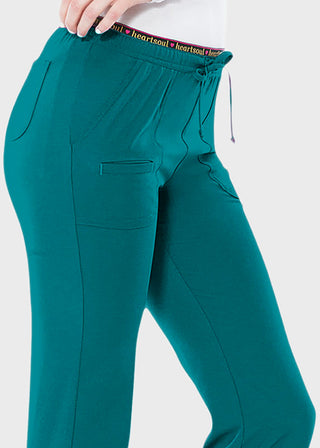 HeartSoul Women's Heart Breaker Low-Rise Drawstring Scrub Pants