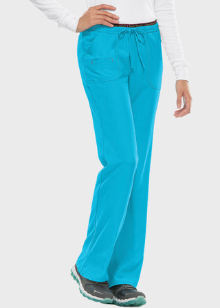 HeartSoul Women's Petite Heart Breaker Low-Rise Drawstring Scrub Pant