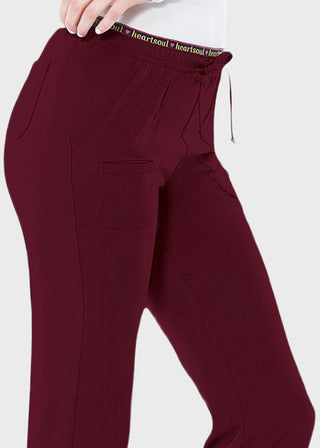 HeartSoul Women's Petite Heart Breaker Low-Rise Drawstring Scrub Pant