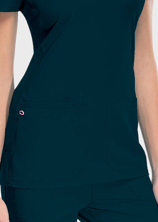 Free Embroidery Women's Pitter-Pat Shaped V-Neck Scrub Top