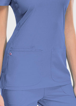 Free Embroidery Women's Pitter-Pat Shaped V-Neck Scrub Top