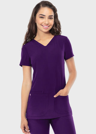HeartSoul Women's Pitter-Pat Shaped V-Neck Scrub Top