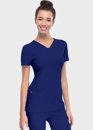 HeartSoul Women's Pitter-Pat Shaped V-Neck Scrub Top