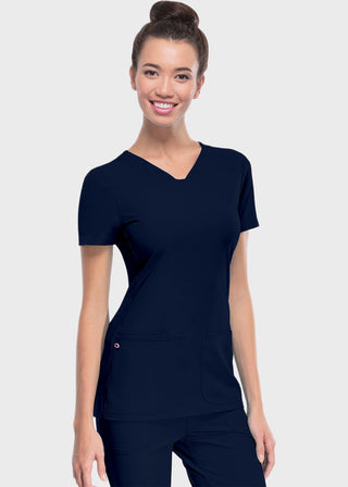 HeartSoul Women's Pitter-Pat Shaped V-Neck Scrub Top