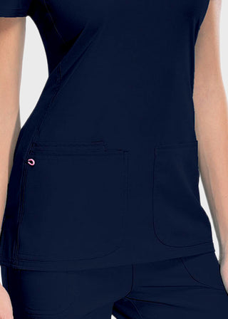 Free Embroidery Women's Pitter-Pat Shaped V-Neck Scrub Top