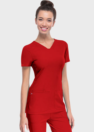 HeartSoul Women's Pitter-Pat Shaped V-Neck Scrub Top