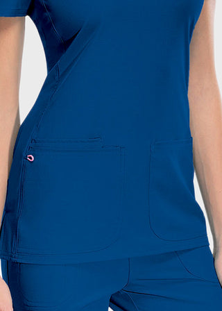 HeartSoul Women's Pitter-Pat Shaped V-Neck Scrub Top