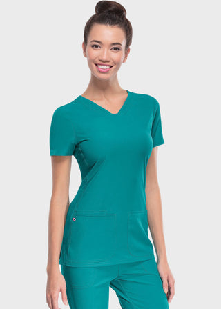 HeartSoul Women's Pitter-Pat Shaped V-Neck Scrub Top