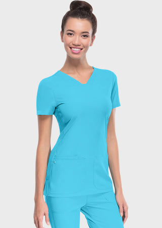 HeartSoul Women's Pitter-Pat Shaped V-Neck Scrub Top