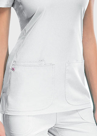 Free Embroidery Women's Pitter-Pat Shaped V-Neck Scrub Top