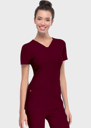 HeartSoul Women's Pitter-Pat Shaped V-Neck Scrub Top
