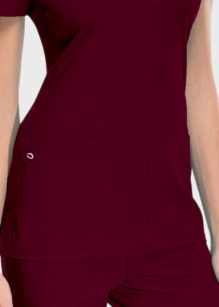 HeartSoul Women's Pitter-Pat Shaped V-Neck Scrub Top