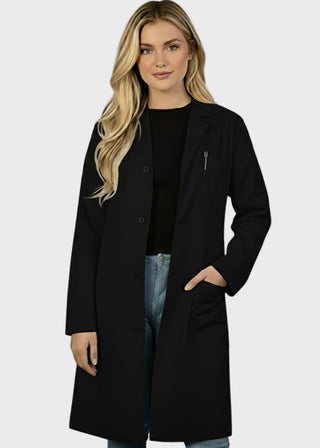 Heedfit Unisex 40 Inches Classic 3 Pockets Long Lab Coat