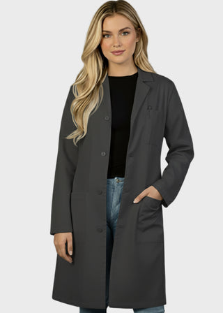 Heedfit Unisex 40 Inches Classic 3 Pockets Long Lab Coat