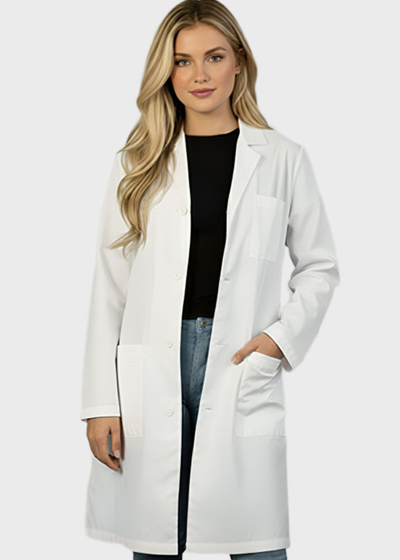 Heedfit Unisex 40 Inches Classic 3 Pockets Long Lab Coat
