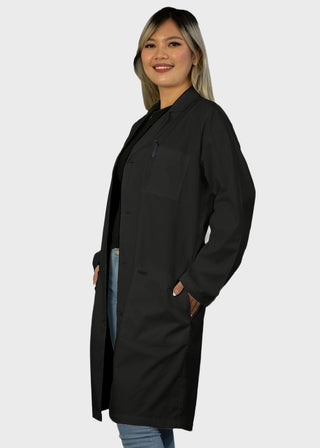 Free Embroidery Unisex 40 Inches Classic Long White Lab Coat