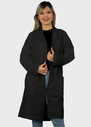 Free Embroidery Unisex 40 Inches Classic Long White Lab Coat