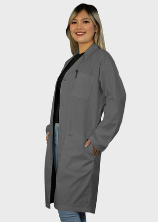 Free Embroidery Unisex 40 Inches Classic Long White Lab Coat