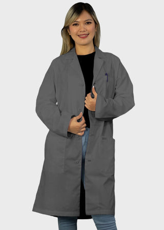 Free Embroidery Unisex 40 Inches Classic Long White Lab Coat