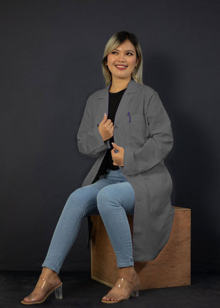 Heedfit Unisex 40 Inches Classic 3 Pockets Long Lab Coat