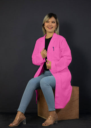 Heedfit Unisex 40 Inches Classic 3 Pockets Long Lab Coat