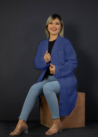 Heedfit Unisex 40 Inches Classic 3 Pockets Long Lab Coat