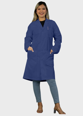 Free Embroidery Unisex 40 Inches Classic Long White Lab Coat