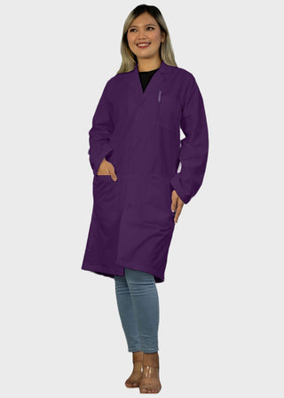 Heedfit Unisex 40 Inches Classic 3 Pockets Long Lab Coat