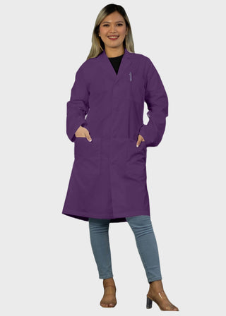 Free Embroidery Unisex 40 Inches Classic Long White Lab Coat