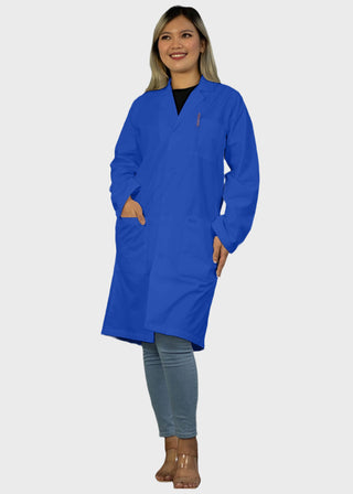 Heedfit Unisex 40 Inches Classic 3 Pockets Long Lab Coat