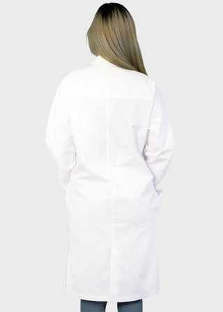 Free Embroidery Unisex 40 Inches Classic Long White Lab Coat