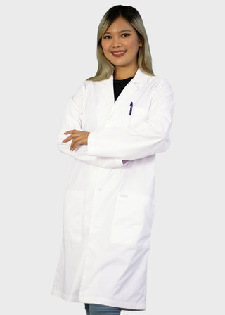 Heedfit Unisex 40 Inches Classic 3 Pockets Long Lab Coat