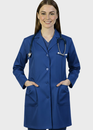 HeedFit Women's Two Pocket 35 Inches Medical Lab Coat