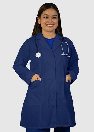 HeedFit Women's Two Pocket 35 Inches White Medical Lab Coat