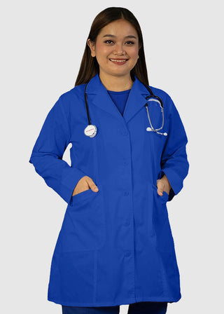 HeedFit Women's Two Pocket 35 Inches White Medical Lab Coat