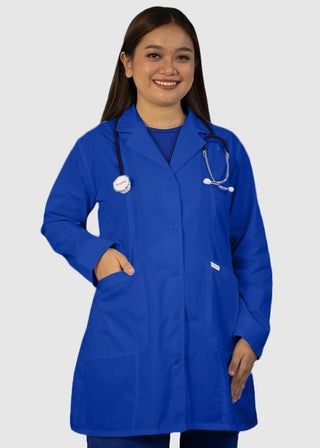 HeedFit Women's Two Pocket 35 Inches White Medical Lab Coat