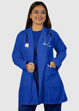 HeedFit Women's Two Pocket 35 Inches White Medical Lab Coat