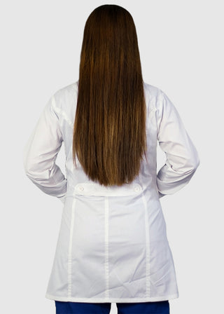 HeedFit Women's Two Pocket 35 Inches White Medical Lab Coat