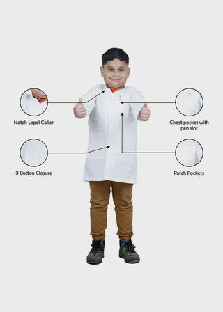 HeedFit Children White Lab Coat