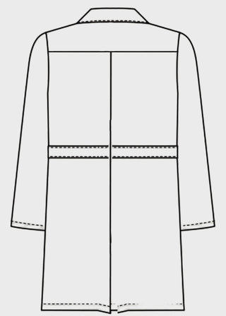 HeedFit Unisex 37 Inches Three Pocket White Functional Lab Coat