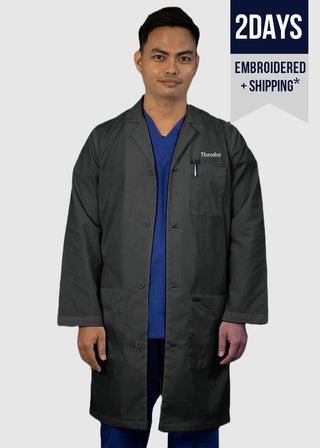 HeedFit Free Embroidery Unisex 37 Inches Three Pocket Functional Lab Coat