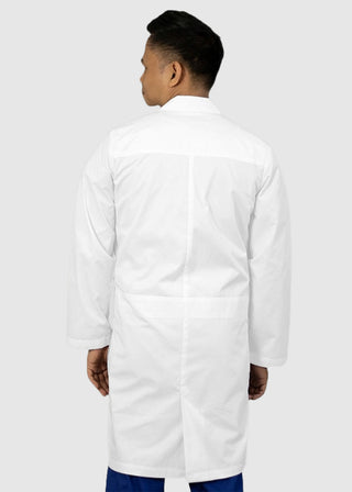 HeedFit Unisex 37 Inches Three Pocket White Functional Lab Coat