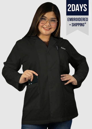 HeedFit Free Embroidery Unisex 31 Inches Three Pockets Lab Coat