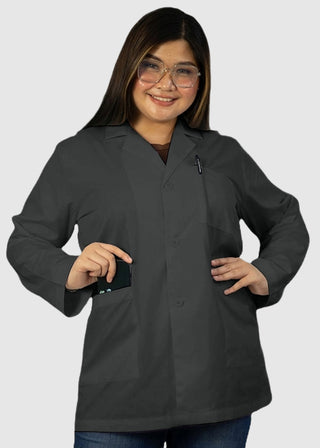 HeedFit Unisex 31 Inches Three Pockets 31 Inches White Lab Coat