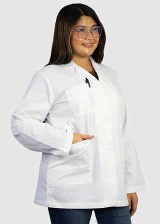 HeedFit Unisex 31 Inches Three Pockets 31 Inches White Lab Coat