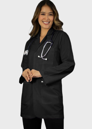 HeedFit Unisex 31 Inches Three Pocket White Consultation Coat